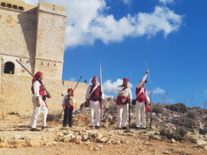 reanactment comino tower malta