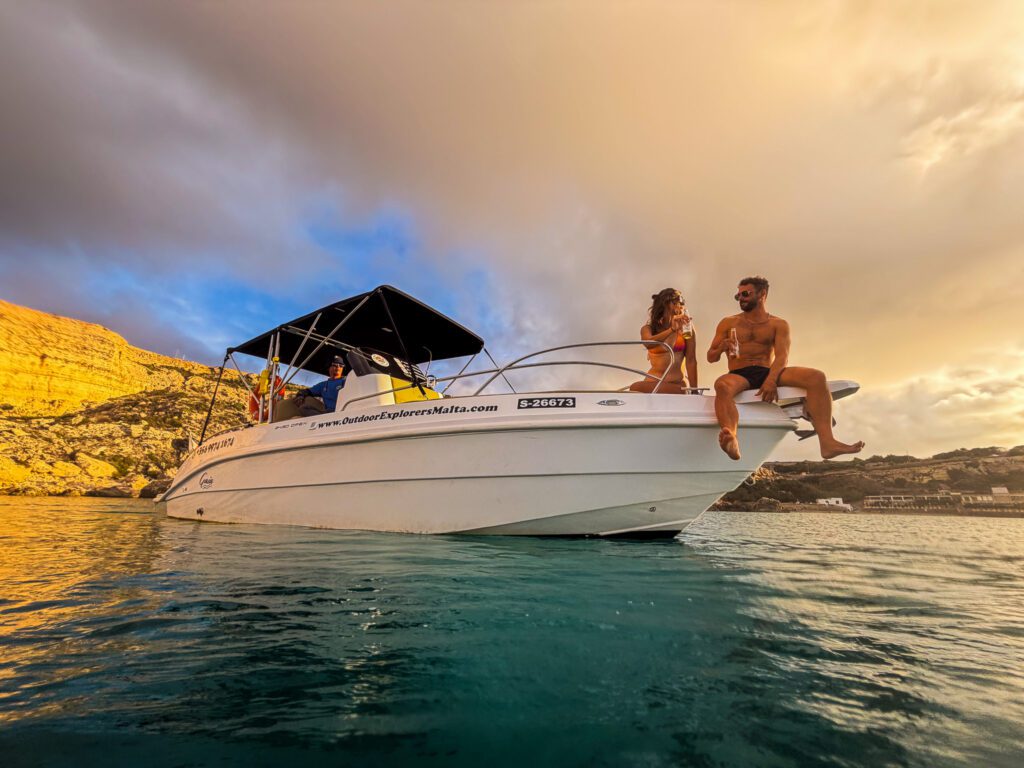 Gaia luxury private boat Malta Blue Lagoon